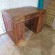 Vintage Art Deco schoolmaster's desk - double-sided - solid wood - 1940s/50s