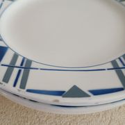 Lot de 5 assiettes terre de fer dépareillées