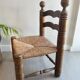 Chaise paille / bois dlg de Clarles Dudouyt
