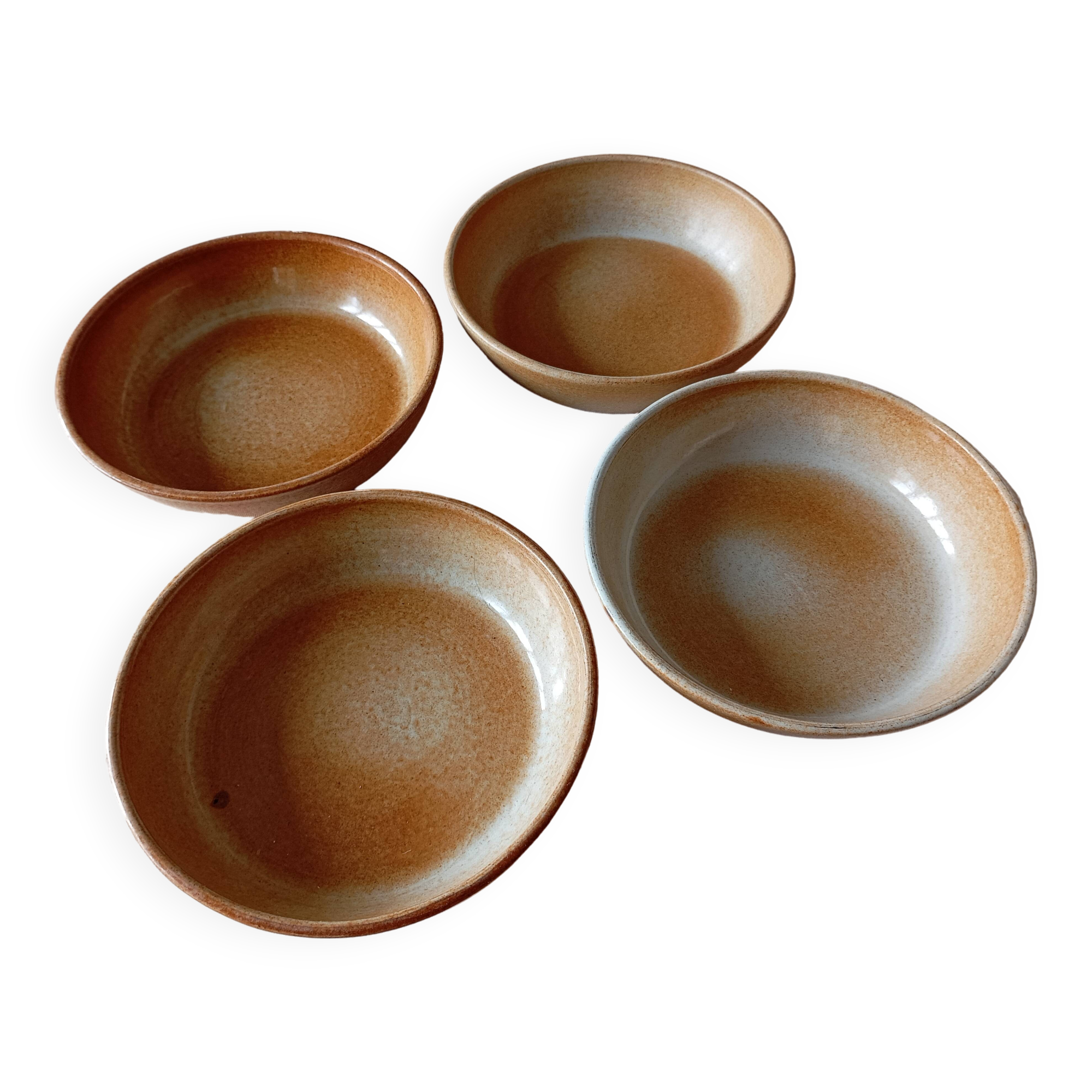 4 Montgolfier stoneware calotte plates