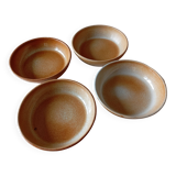 4 Montgolfier stoneware calotte plates