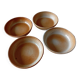 4 Montgolfier stoneware calotte plates