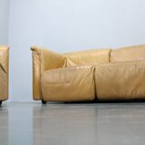 Canapé modulaire en cuir Wittmann Hochbaret des années 1970, Autriche