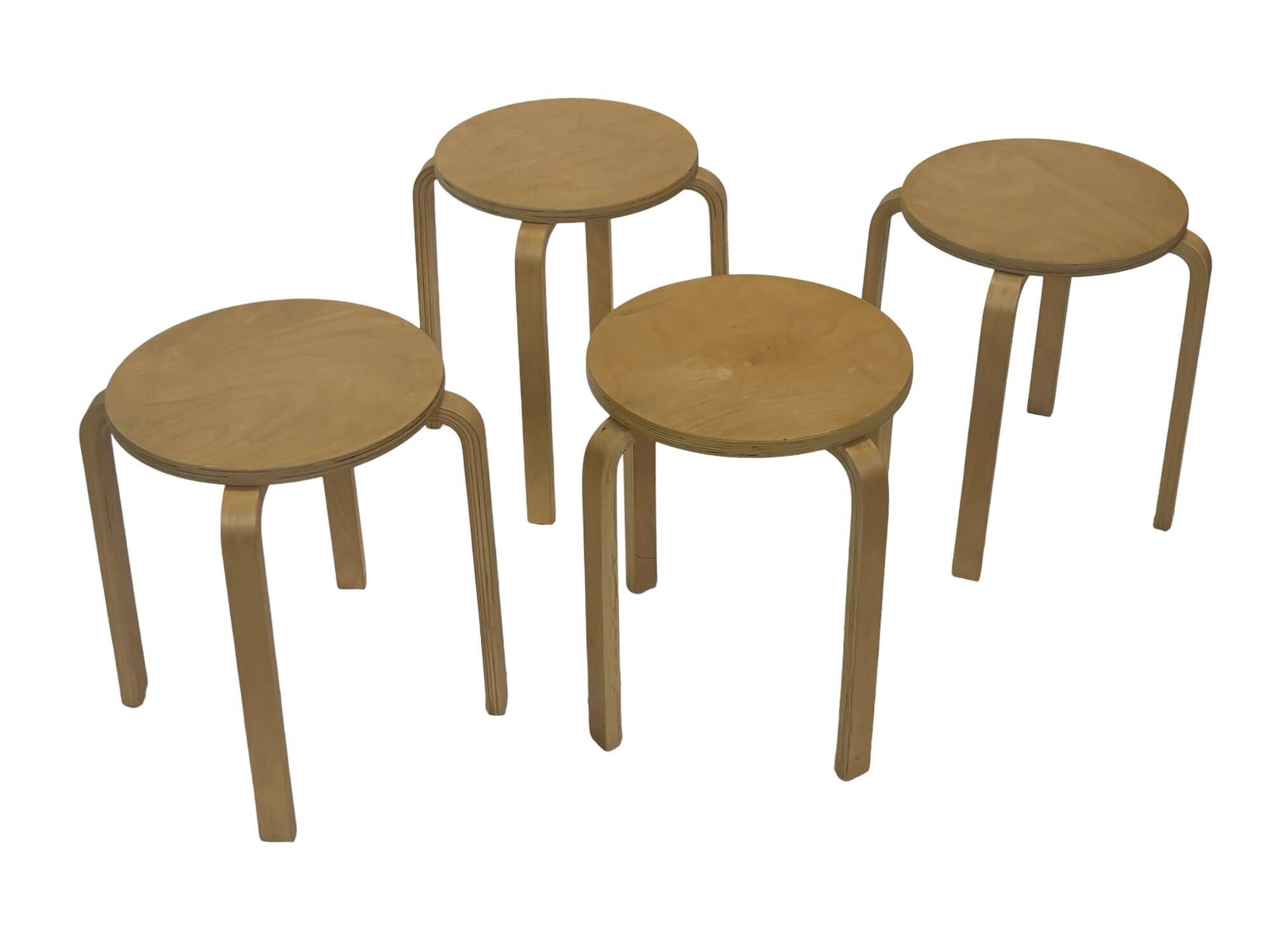 Set of 4 Ikea Frosta stools- vintage stools in Aalto for Artek style