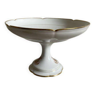 Monogrammed pedestal bowl