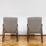 Paire de fauteuils vintage restaurés, tissu par Kvadrat, 1960