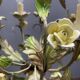 Tole Ceramic Flower Italian Chandelier 1960’s 