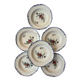 Set of 6 polychrome deep plates "Velars" Longchamp