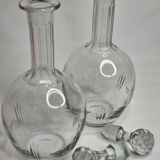 Pair of carafes in cut crystal XIX th, 31 cm