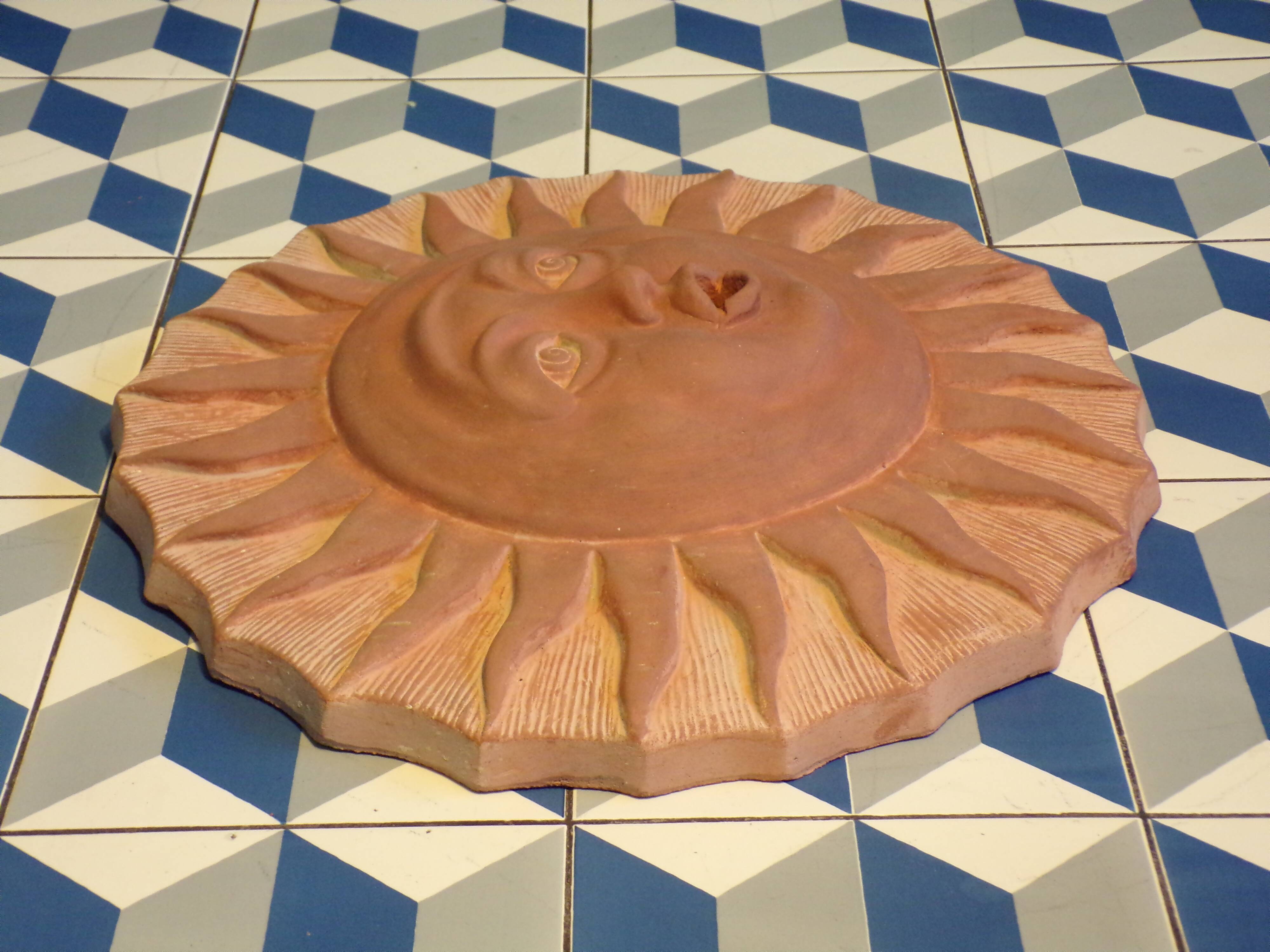 Ceramic wall sun Ø45cm