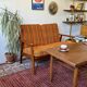 Teak and wool sofa, Denmark 60s/70s, vintage, mid-c modern