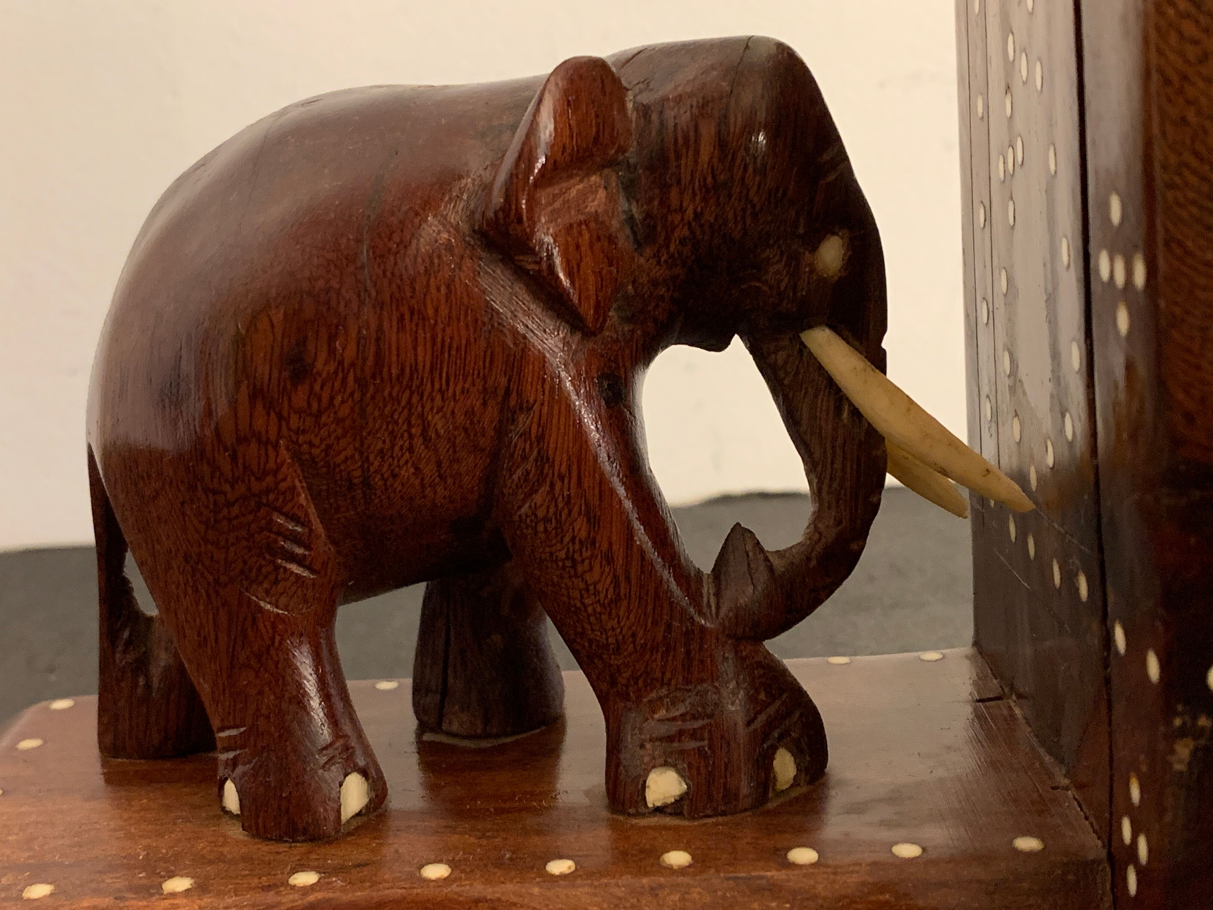 Pair of greenhouses books elephants in teak, 1970