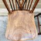 Pair of vintage Windsor chairs in solid elm