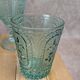 Set of 4 moulded glass glasses – vintage style