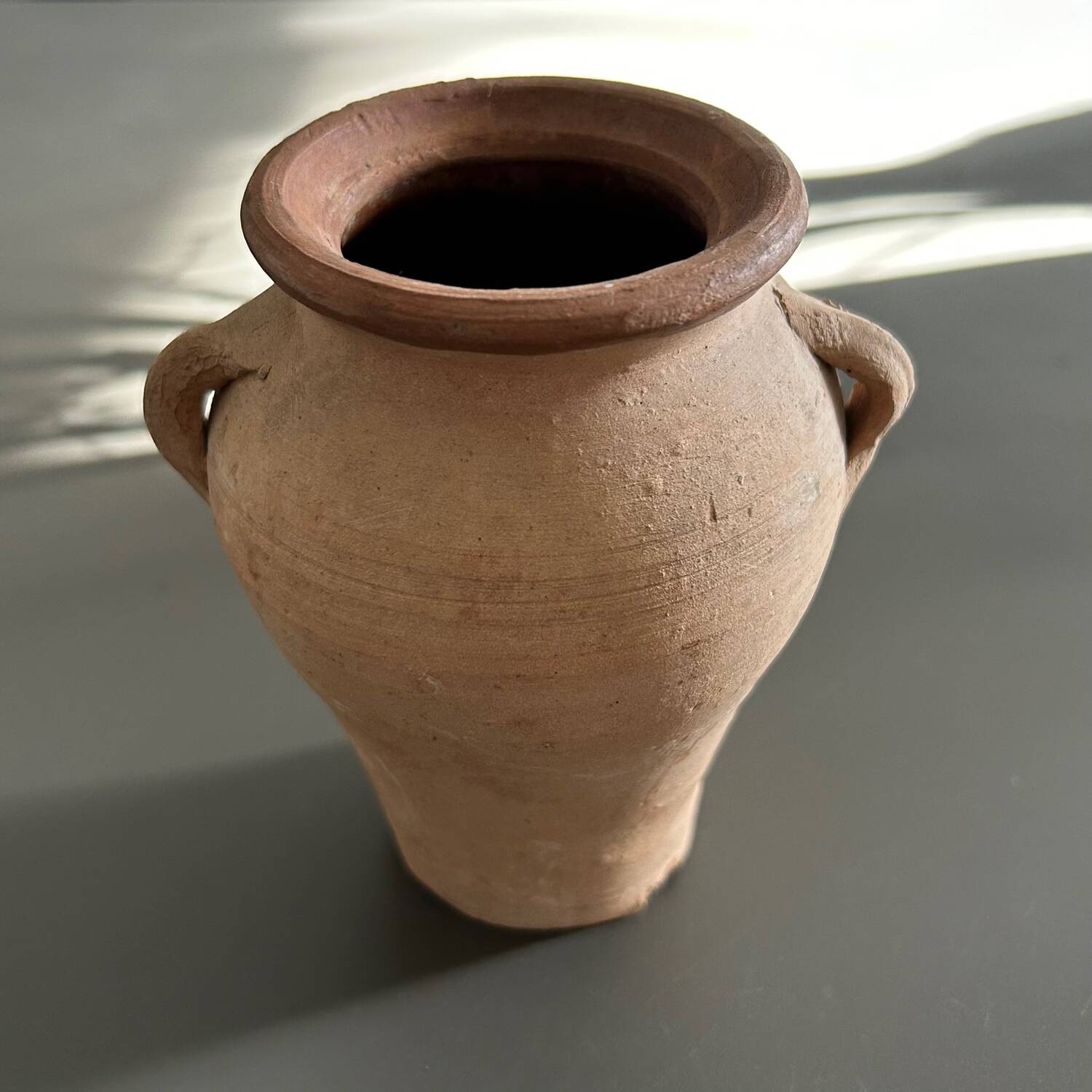 Raw terracotta jar