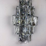 Kinkeldey XL 5-tier cut crystal wall sconce, Germany, 1970s