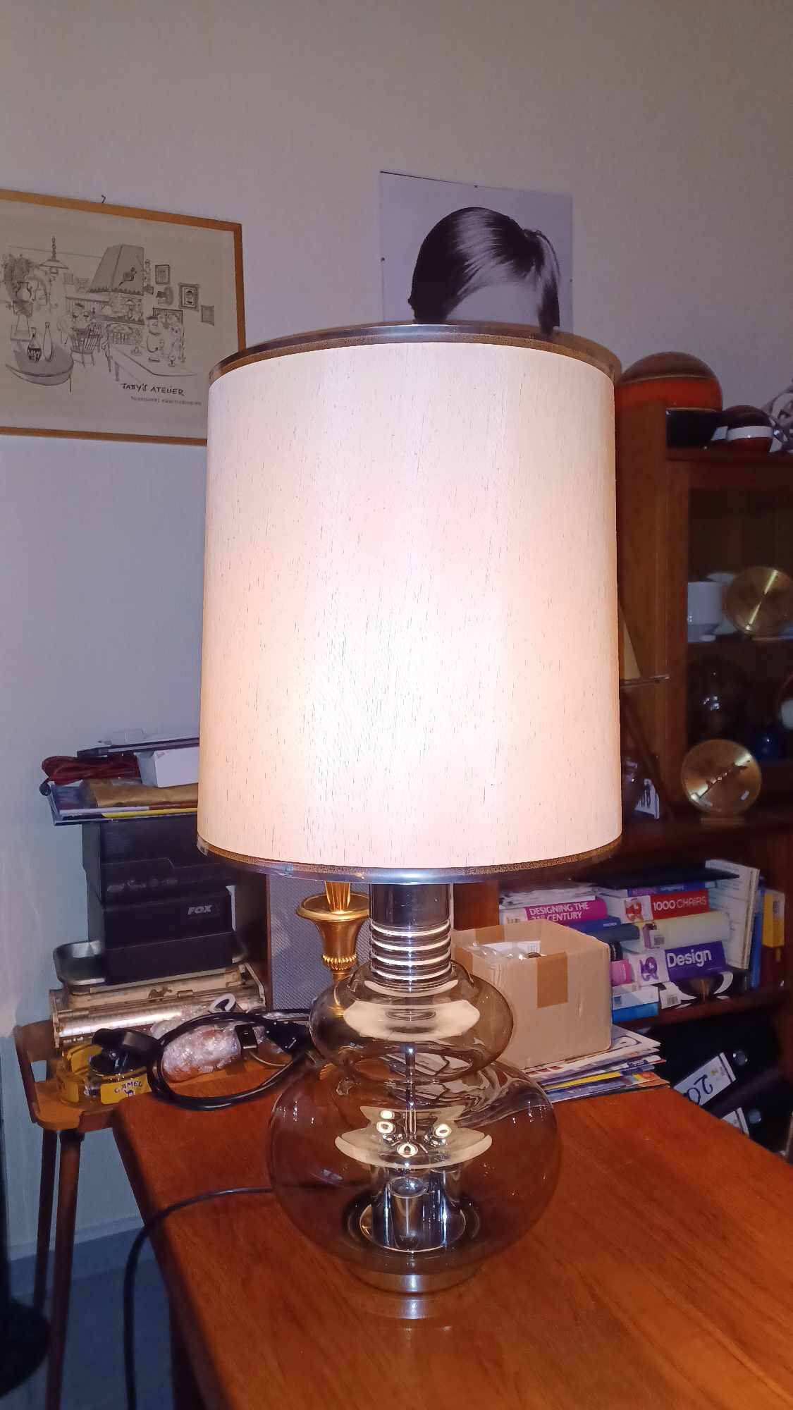 Mid-20th century table lamp by Doria Leuchten, 1970s.