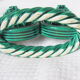 Bougeoir double  céramique Vallauris vert vintage
