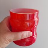 Italian candy box in red opaline