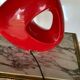 Red ceramic lamp drimmer modernist lampshade