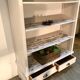 Bookcase, shelf, storage cabinet in solid wood white