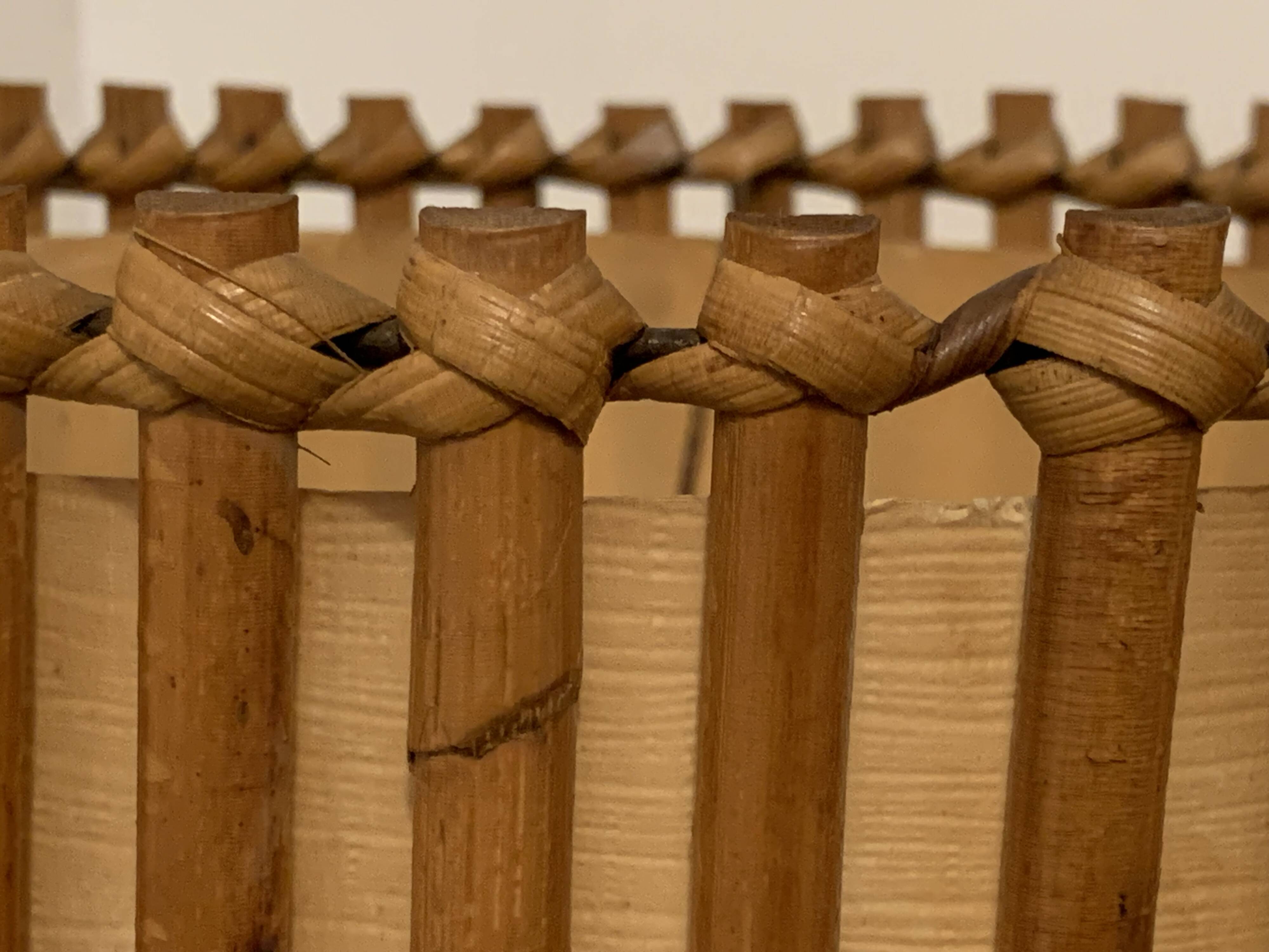 Rattan tripod lamp 1950 H47