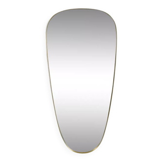 Miroir retroviseur et forme libre contour laiton