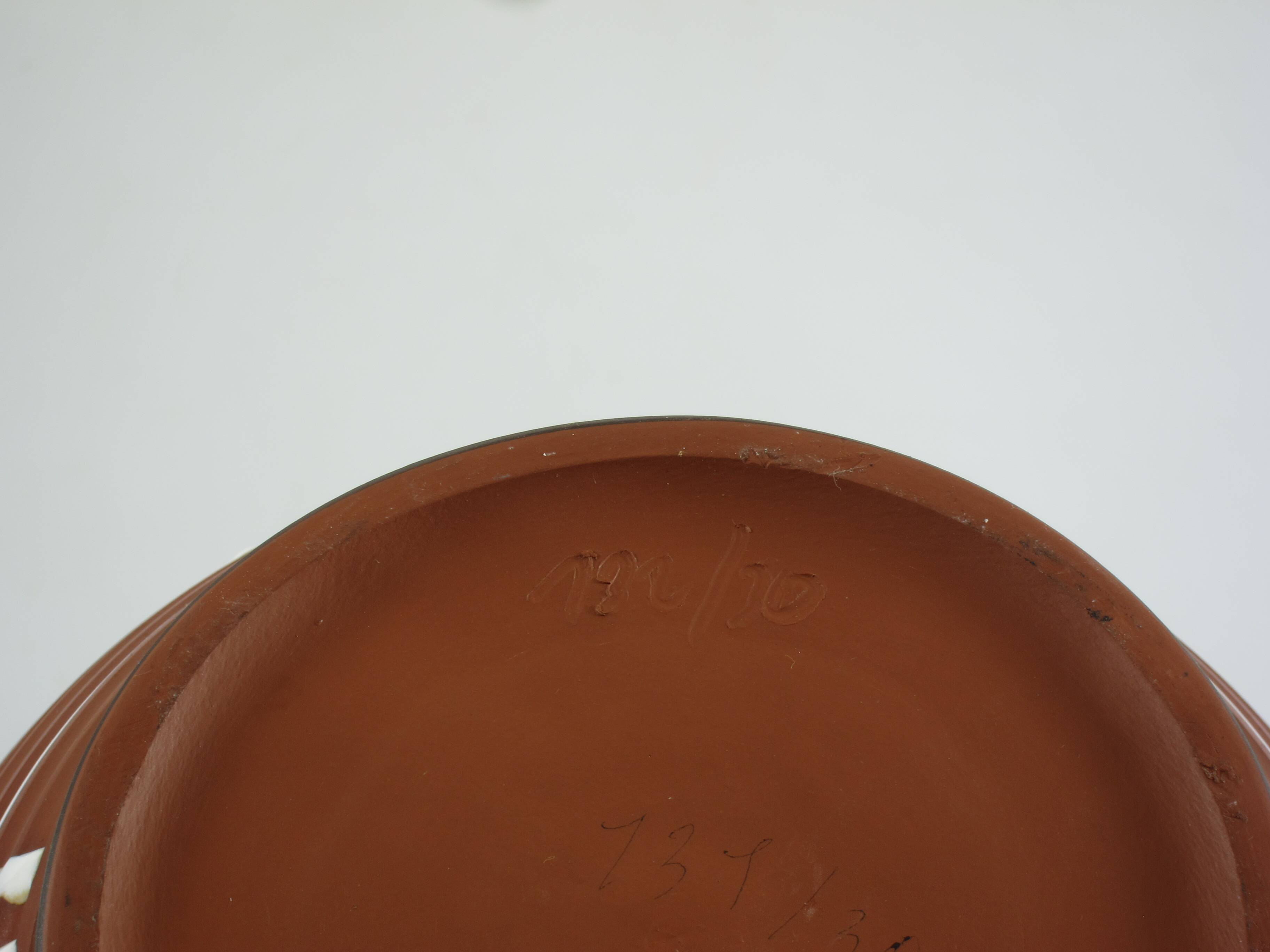 1950s Ceramic Vase with Brown & Black Drip Glaze