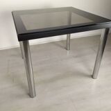 Vintage chrome square table