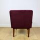 Vintage loft armchair 70s vintage burgundy wine velvet
