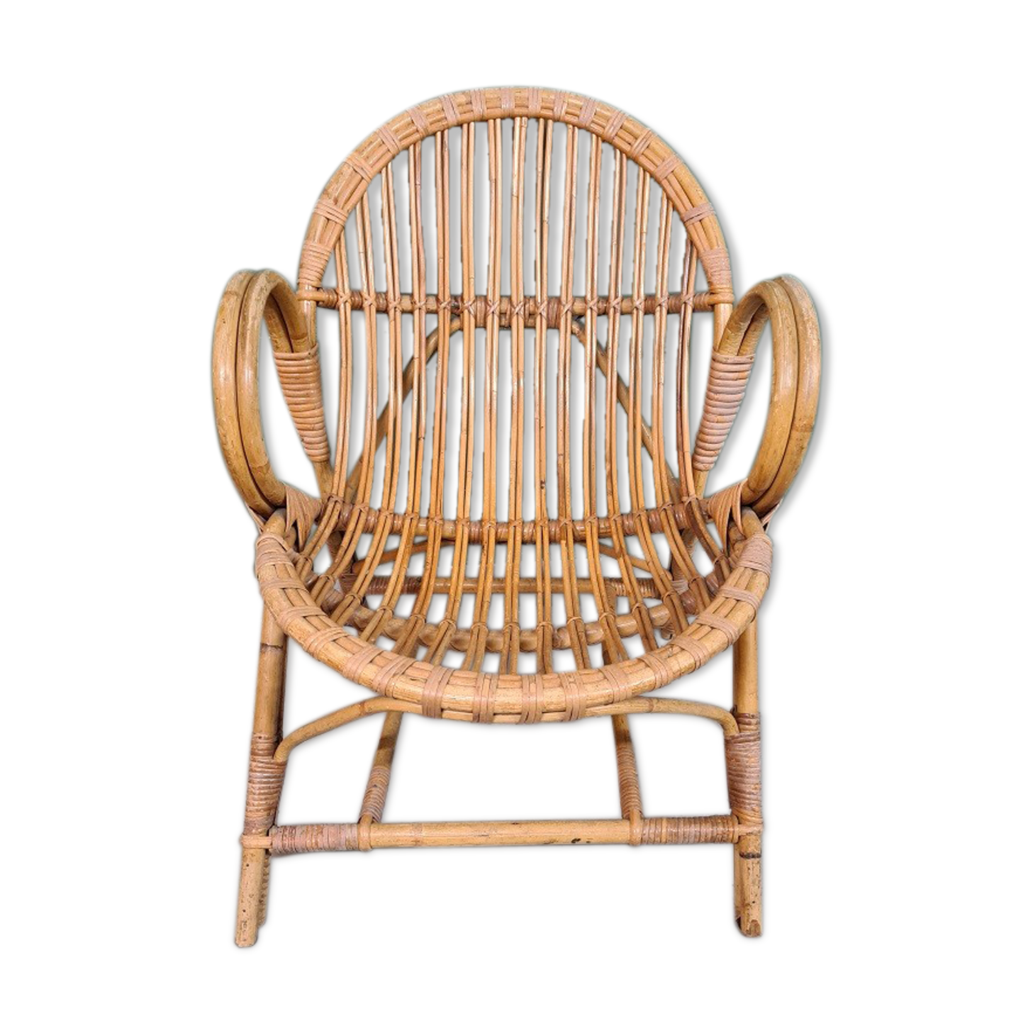 Vintage rattan armchair 1960s