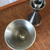 Pair of Scandinavian candle holders by Gjutet Tenn 1960