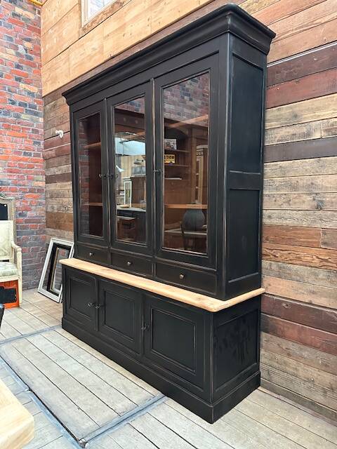 Two-piece cabinet in solid cherry wood
