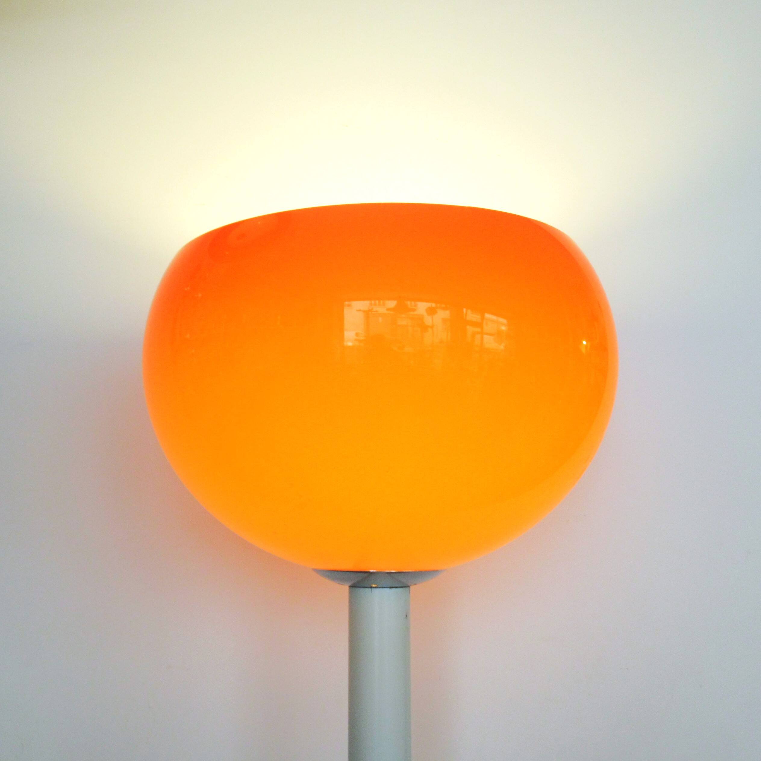 Lampadair italien orange et blanc Années 70