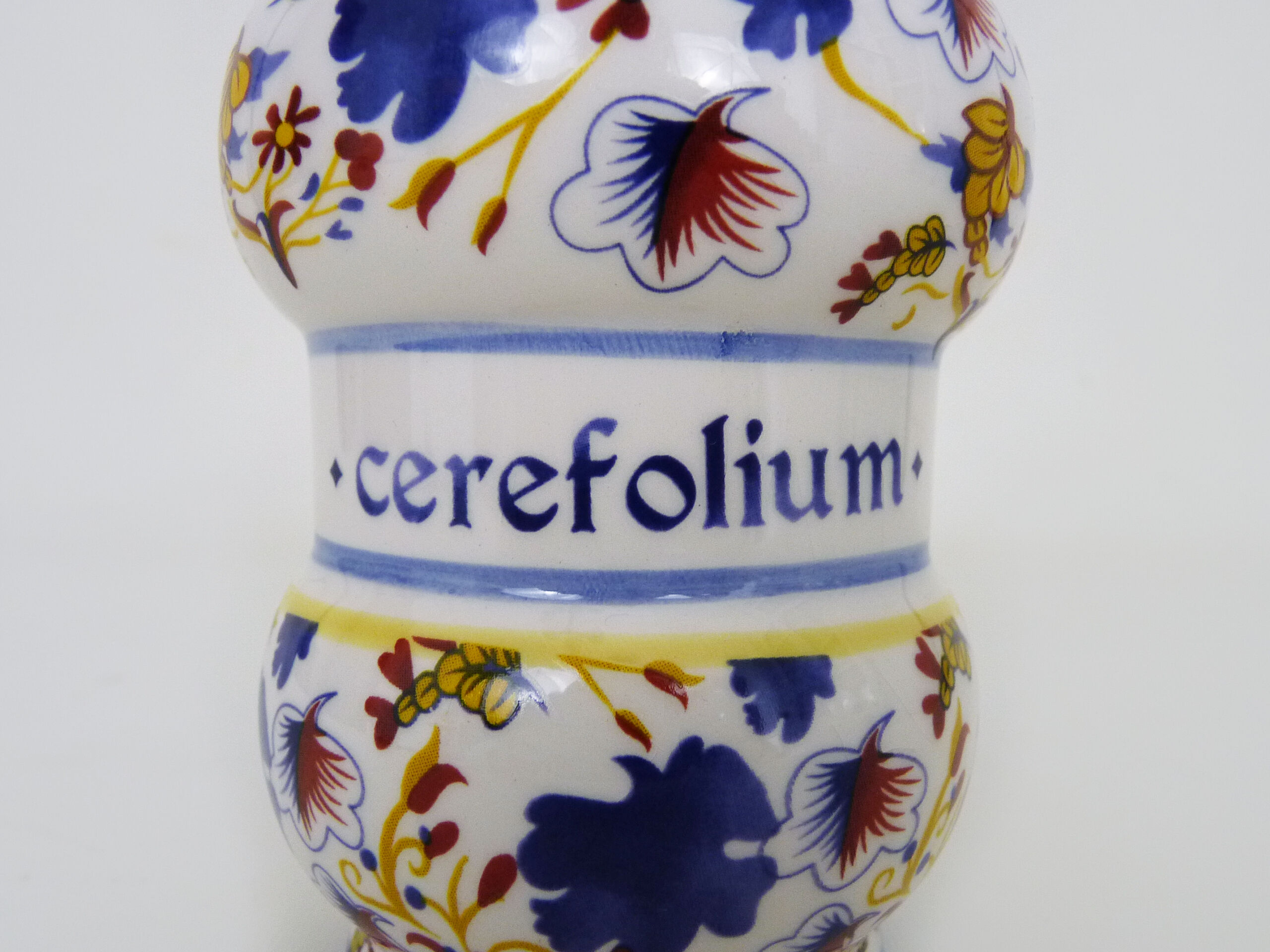 Ancien pot d'apothicaire, pot à pharmacie Cerefolium en céramique. Année 70 80