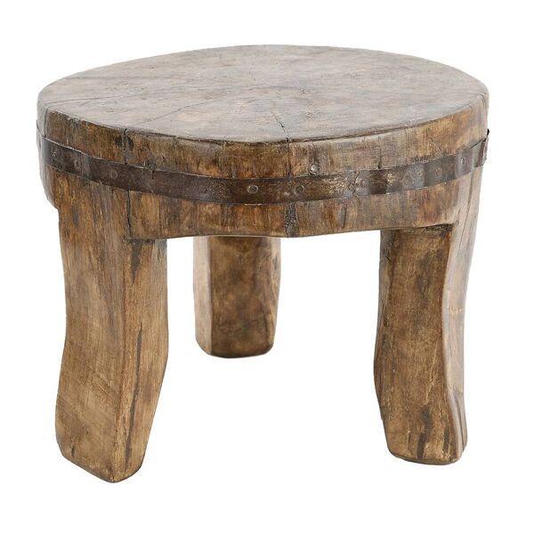 Tabourets bas rustiques en bois