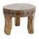 Tabourets bas rustiques en bois