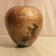Brass bronze vase with Indo-Persian enamelled decoration with birds