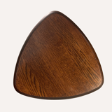 Brutalist oak organic curved oval side or nesting tables, Dutch ca 1960