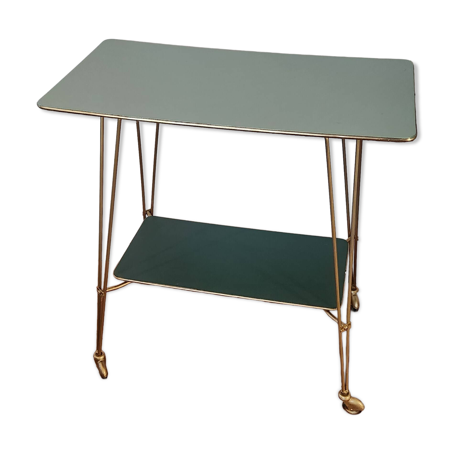 vintage rolling serving cart