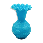 Vase bleu en opaline