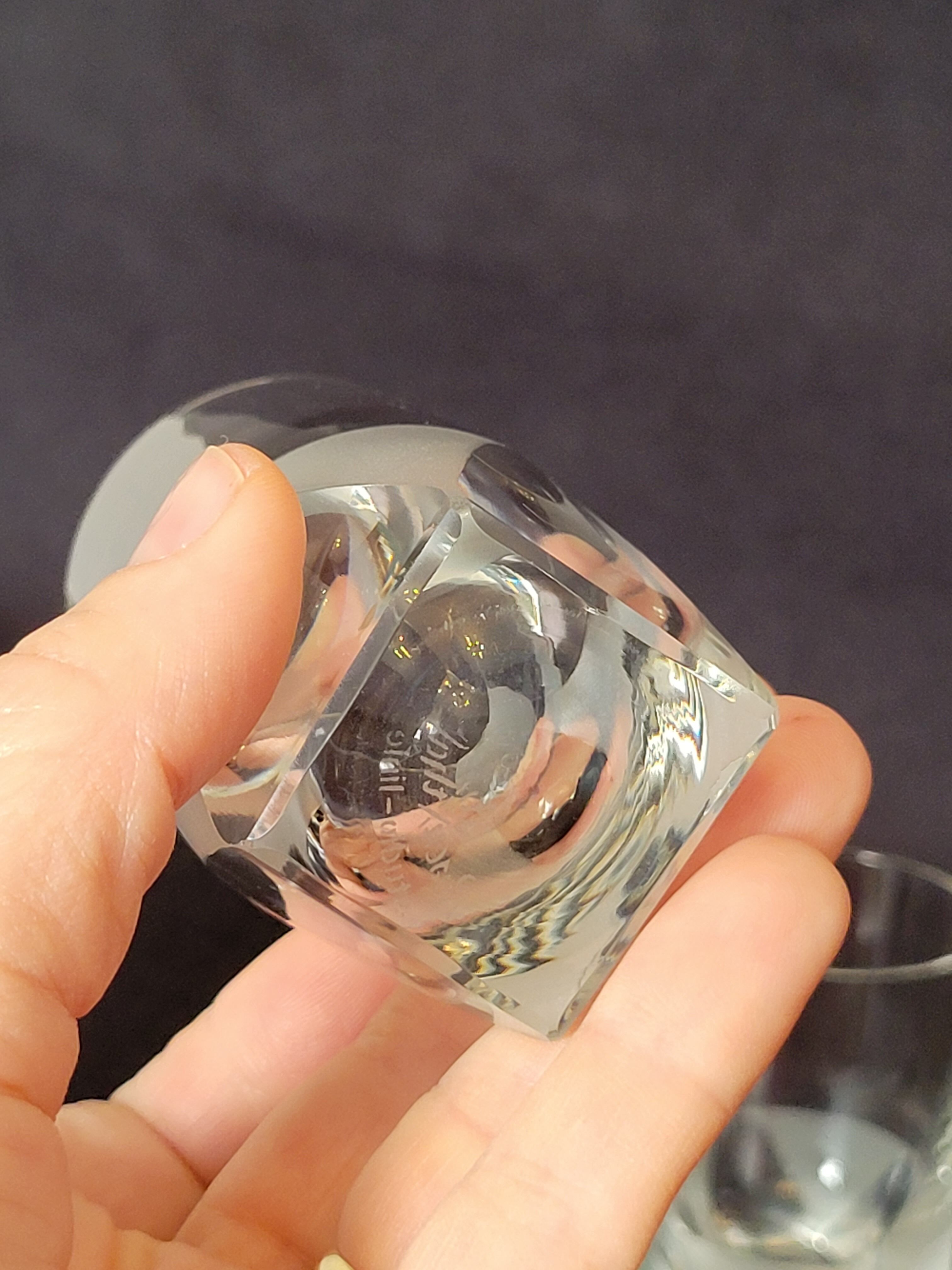 4 Rosenthal crystal whisky glasses + ice bucket + 2 shot glasses