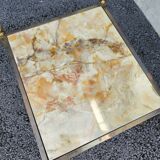 Onyx brass coffee table