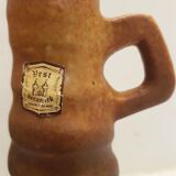 Beige/brown ceramic vase from the 60s