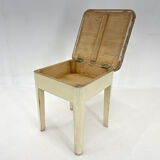 1950's Wooden Stool with Storage Space