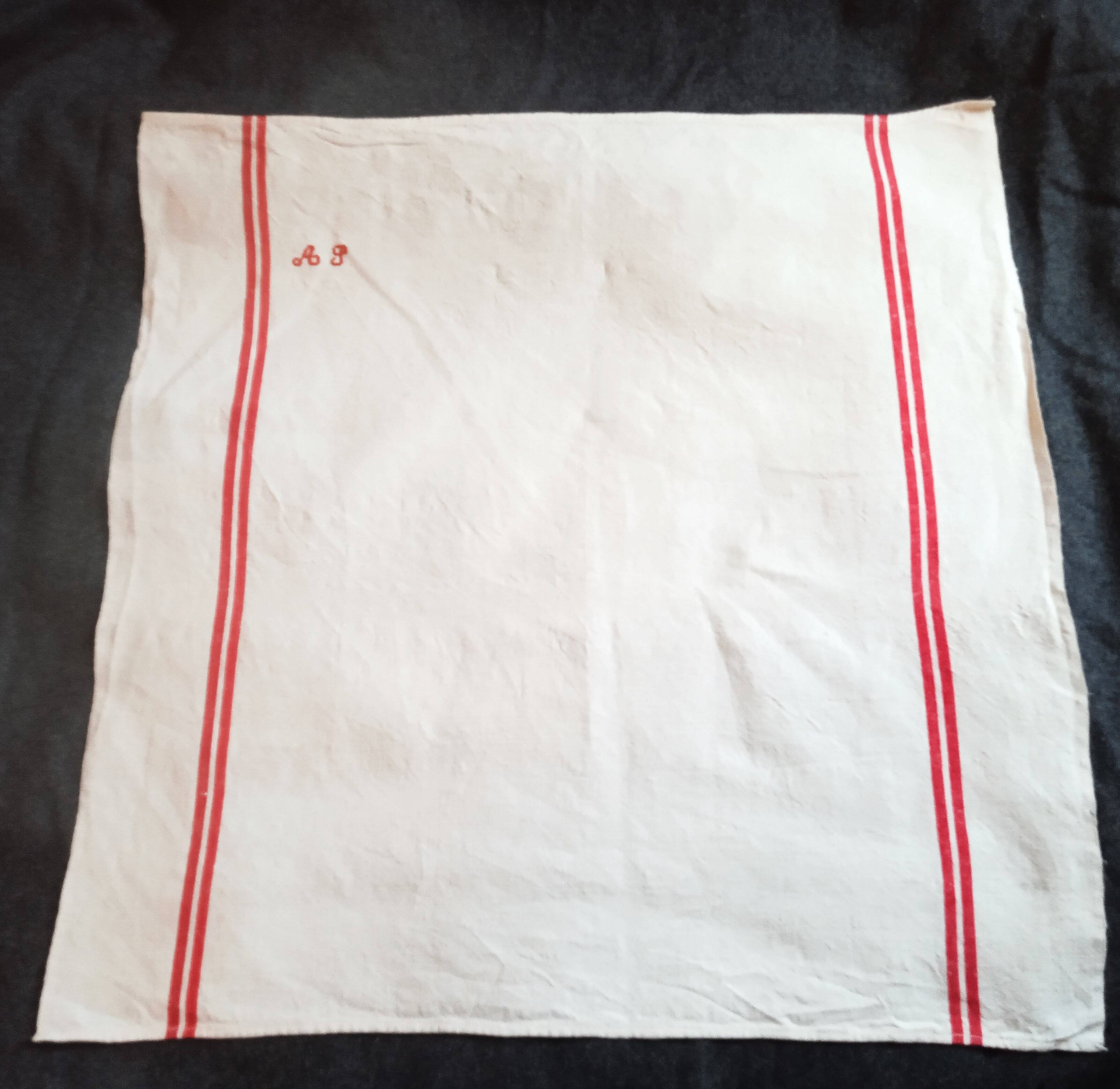 2 large old linen tea towels