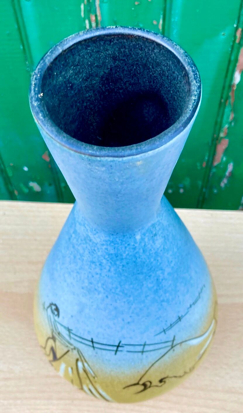 Ceramic vase - humorous -bullfighting -bullfighting