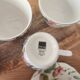Set of fine porcelain tea cups & saucers 222 FIFTH "Wild Flower"
