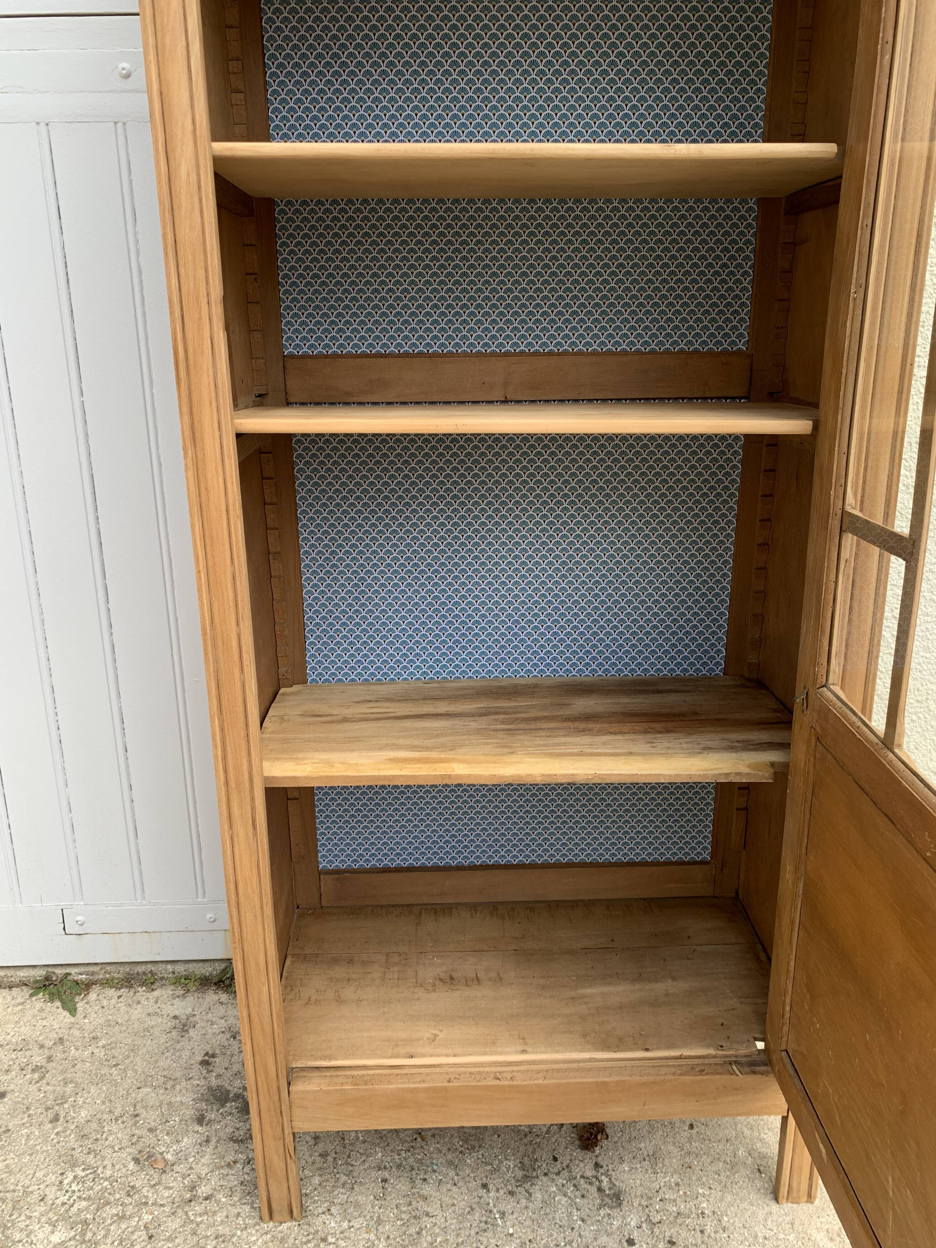 Art deco glass-glazed parisian wardrobe