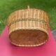 Old large wicker harvest or shopping basket TBE